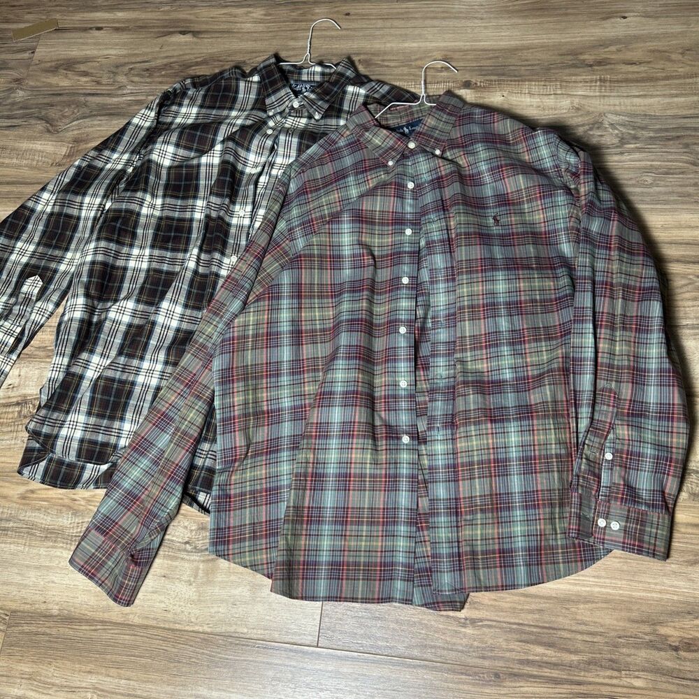 Ralph Lauren Shirts Mens XL XXL Brown / Green Button Ups